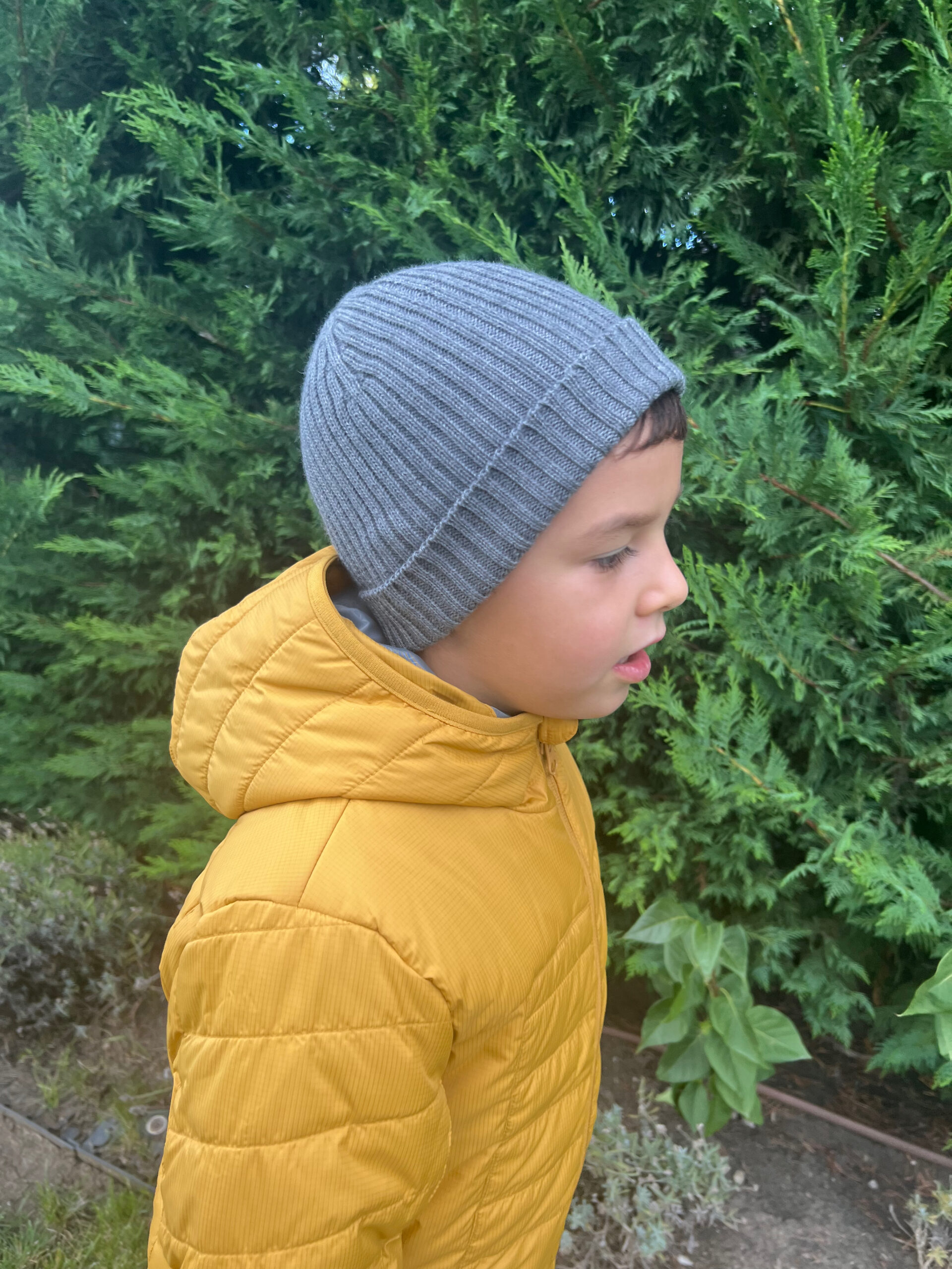 Căciula tricotată Merino, Dark Grey - imagine 4