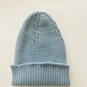Căciula tricotată Merino, Denim Blue